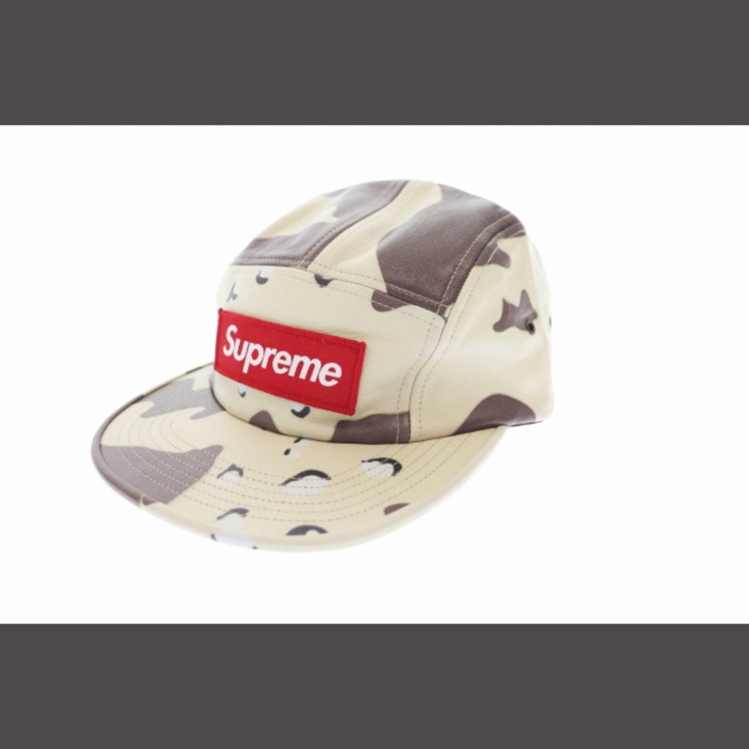 Supreme(シュプリーム)のSUPREME Leather Camp Cap Desert Camo メンズの帽子(その他)の商品写真