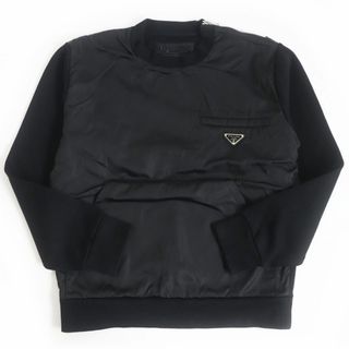 美品 プラダ 20SS マルチ ロゴ プルオーバースウェットシャツ メンズ ベージュ XS トレーナー PRADA