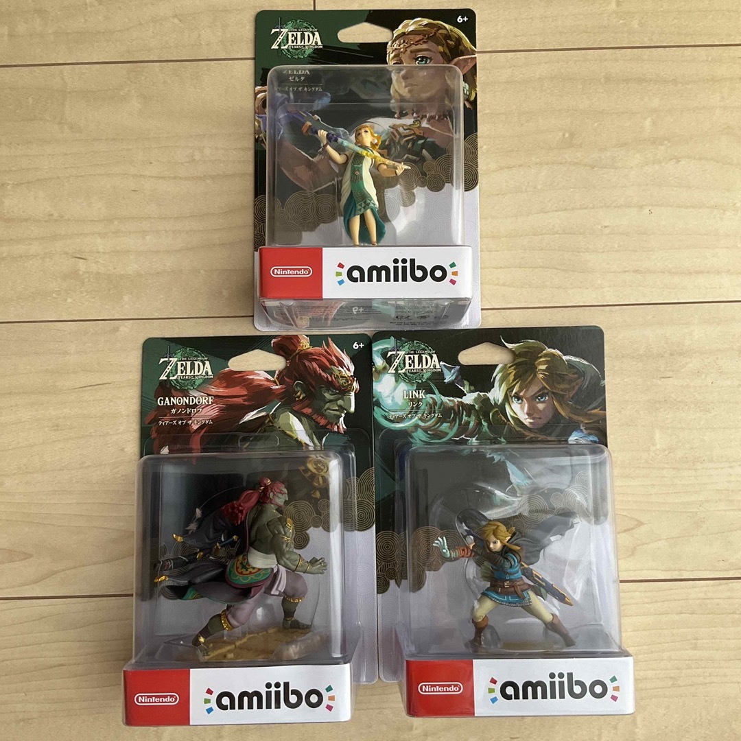 【未開封新品】ゼルダの伝説ティアーズオブザキングダム　アミーボ3点セットamiibo