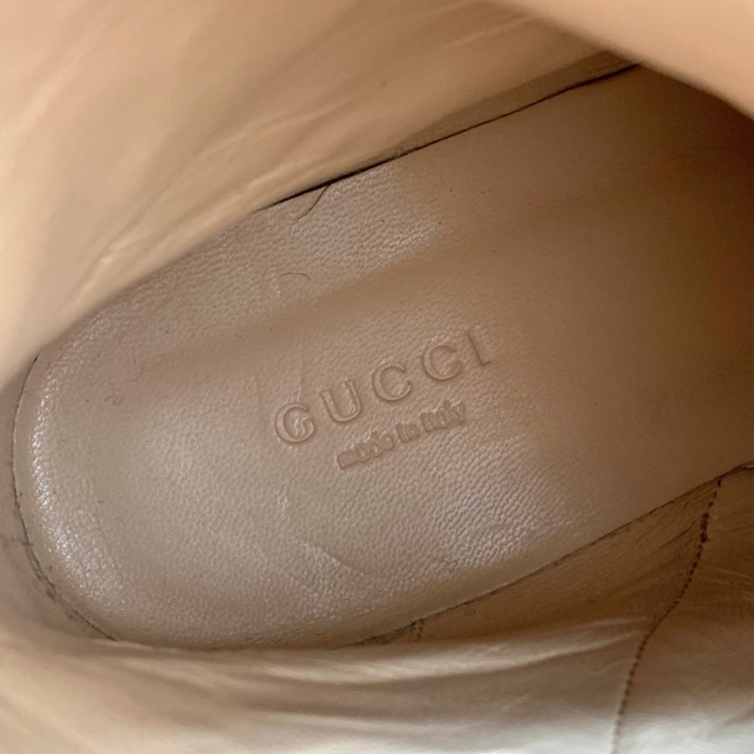 Gucci(グッチ)の未使用 グッチ GUCCI ブーツ ショートブーツ 靴 シューズ GG ホースビット ビジュー ベロア ブラウン ゴールド レディースの靴/シューズ(ブーツ)の商品写真