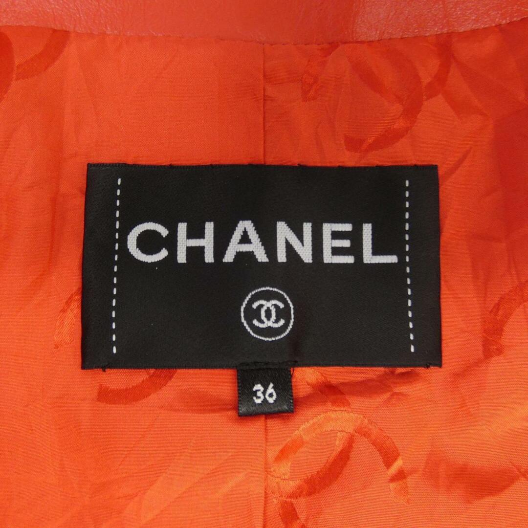 CHANEL(シャネル)のシャネル CHANEL レザージャケット レディースのジャケット/アウター(テーラードジャケット)の商品写真