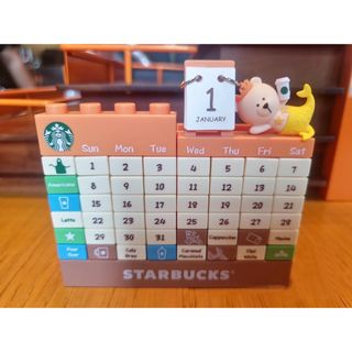 スターバックスコーヒー(Starbucks Coffee)の中国　スターバックス　カレンダー　Lego風　ベアリスタ(カレンダー/スケジュール)