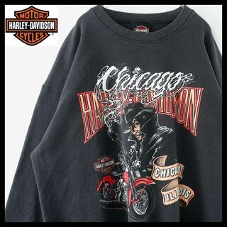 Harley Davidson - ハーレーダビッドソン スウェット 古着 刺繍ロゴ