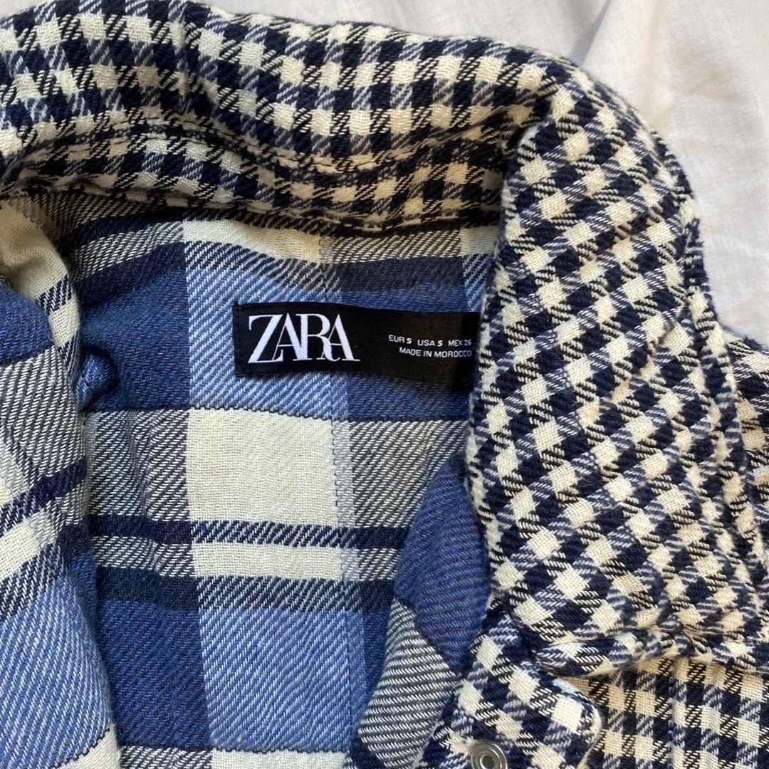 ZARA(ザラ)のZARA チェック柄 ジャンパー ジャケット 襟付きシャツ ブルゾン レディースのトップス(シャツ/ブラウス(長袖/七分))の商品写真
