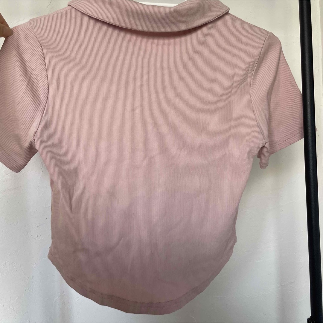 韓国　ポロニット　ちびT  パステルピンク メンズのトップス(Tシャツ/カットソー(半袖/袖なし))の商品写真