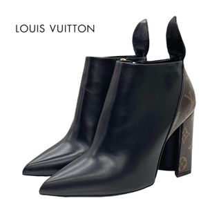 ルイヴィトン(LOUIS VUITTON)のルイヴィトン LOUIS VUITTON ロデオクイーンライン モノグラム ブーツ ショートブーツ アンクルブーツ レザー ブラック(ブーツ)