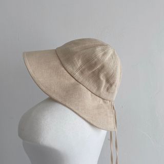 トゥデイフル(TODAYFUL)のlinen back cord hat リネンハット ベージュ(ハット)