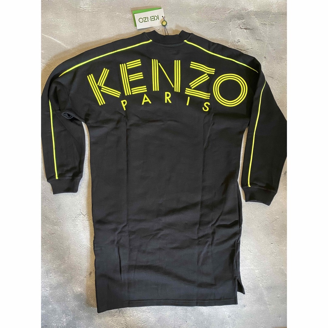 KENZO(ケンゾー)の新品 KENZO Vネック スウェット ミニドレス 長袖 スウェットワンピース レディースのワンピース(ミニワンピース)の商品写真