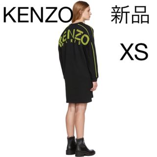 KENZO - 新品 KENZO Vネック スウェット ミニドレス 長袖 スウェット
