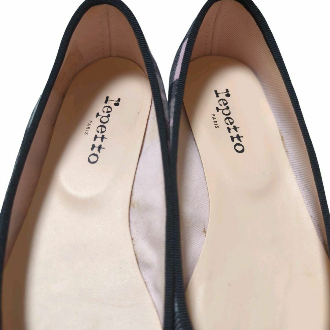 repetto(レペット)のレア レペット チェック ポインテッドトゥ バレエシューズ 23.5 ベロア レディースの靴/シューズ(バレエシューズ)の商品写真