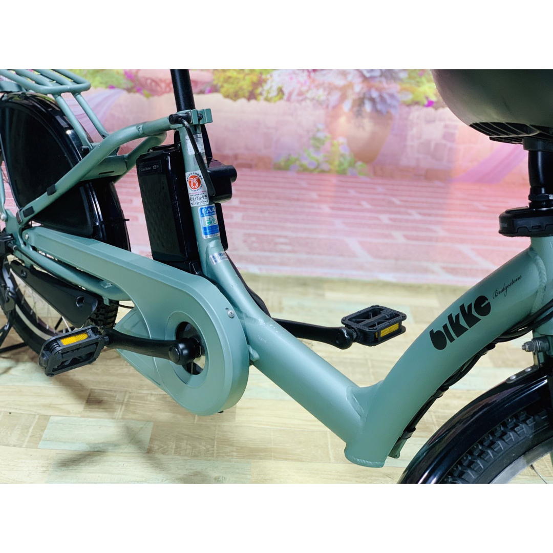 ☆5422子供乗せ電動アシスト自転車ブリヂストン3人乗り対応20インチ
