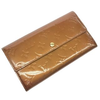 ルイヴィトン(LOUIS VUITTON)の$$ LOUIS VUITTON ルイヴィトン ポシェット ポルトモネ・クレディ ヴェルニ 長財布 M91174 ブラウン(財布)