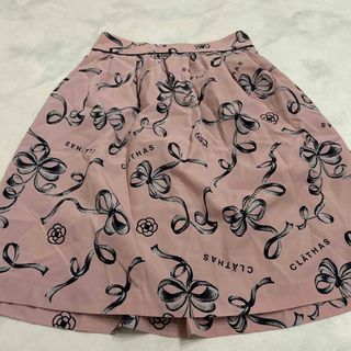 クレイサス(CLATHAS)の美品　CLATHAS ピンク　膝丈スカート  クレイサス  38  B2(ひざ丈スカート)