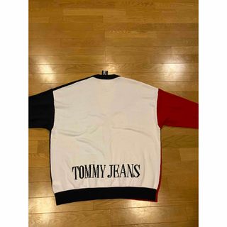 トミージーンズ(TOMMY JEANS)のTOMMY JEANS トリコロールカーディガン  大きいsizeXL→XXL位(カーディガン)