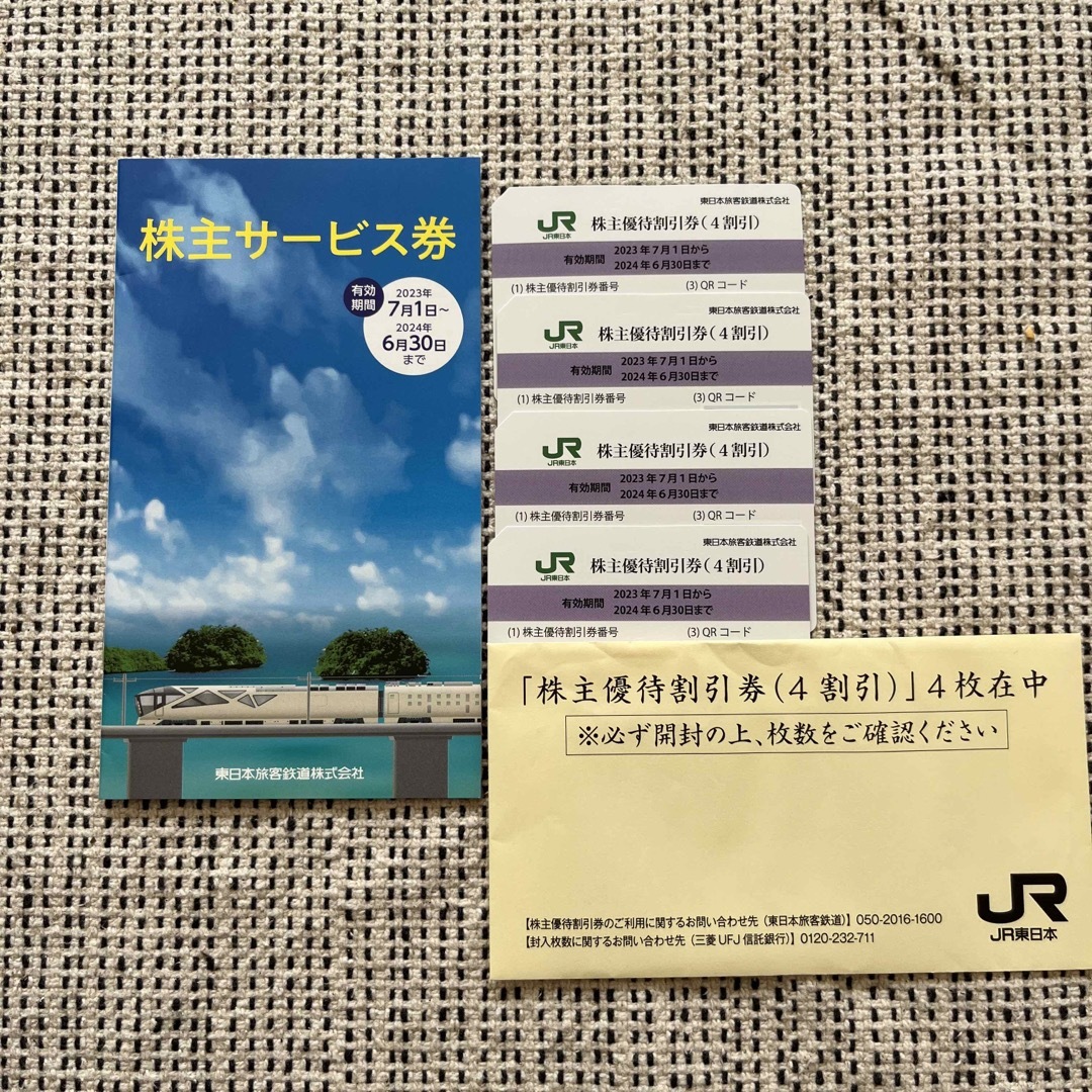 新品で購入して 東日本旅客鉄道 JR東日本 株主優待割引券 4枚➕株主