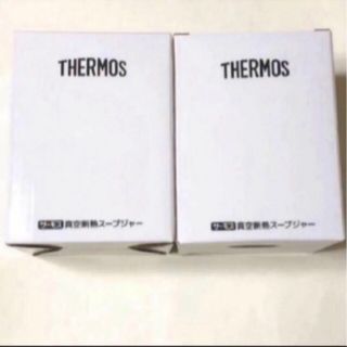 サーモス(THERMOS)のサーモス　スープジャー　THERMOS  シルバー　レッド　380ml(弁当用品)