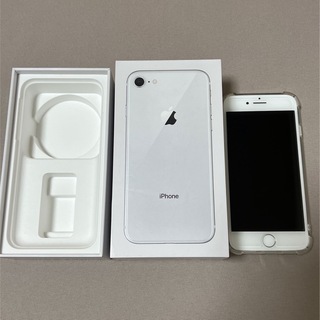 アップル(Apple)のiPhone 8 ホワイト 64GB SIMフリー 美品(スマートフォン本体)