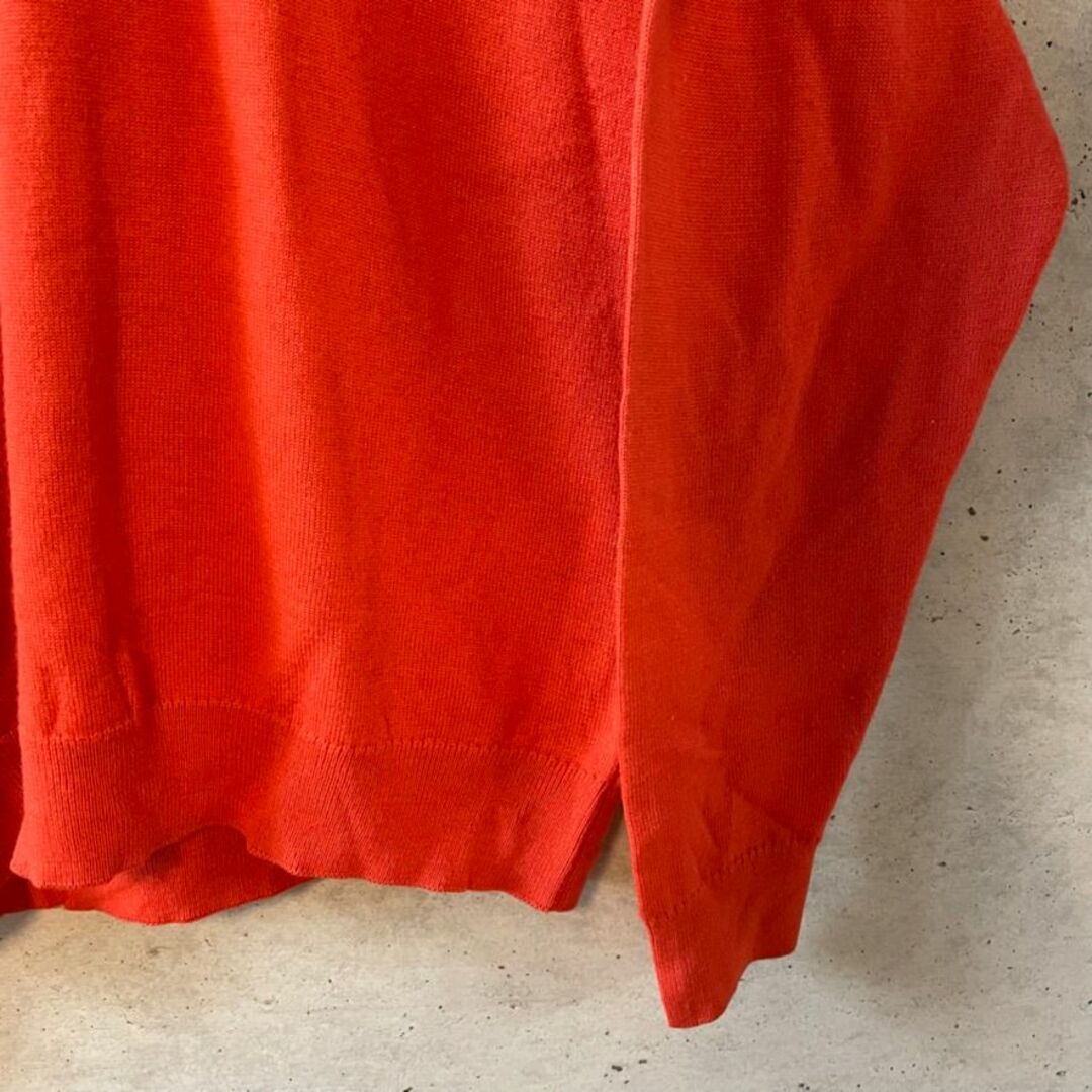 LACOSTE(ラコステ)のスペイン製 ラコステ クルーネック セーター ミラノリブ オレンジ テラコッタ メンズのトップス(ニット/セーター)の商品写真