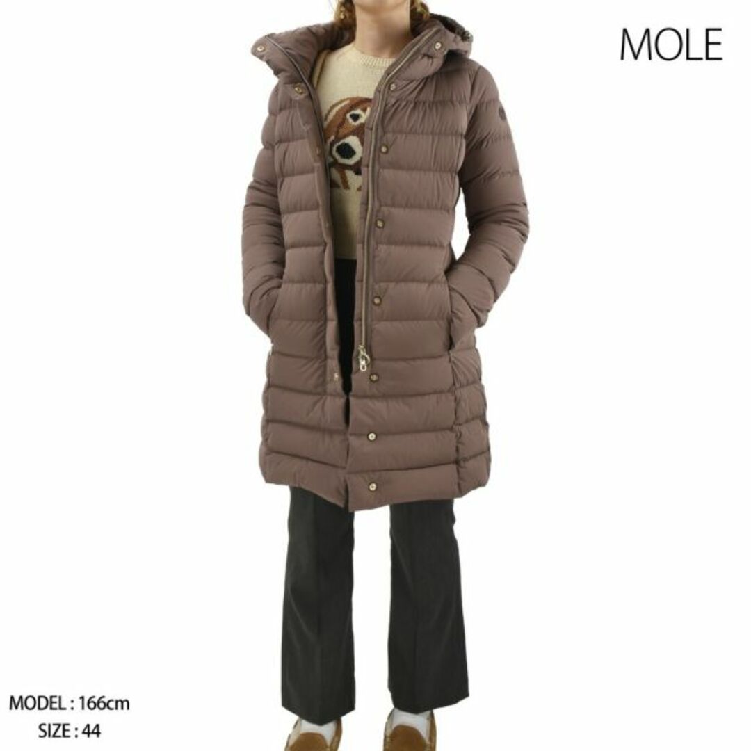 【MOLE】ケープホーン CAPE HORN ダウンコート レディース サンタクルス フーテッド ダウンジャケット ストレッチ セミロング丈 ブルー ブラック モール SANTACRUZ 52570【送料無料】 レディースのジャケット/アウター(ダウンジャケット)の商品写真