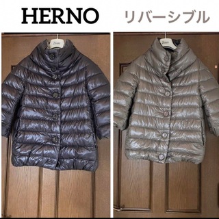 HERNO - ダウンジャケット HERNO ヘルノ PI183DL 12496 ネイビー 40の ...