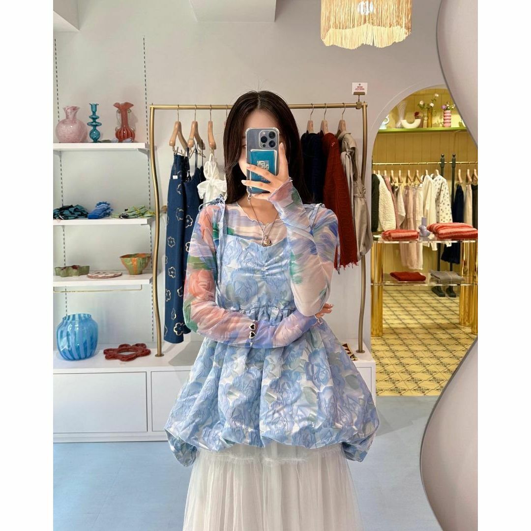 ⑪月店舗限定 POPPY あさぎーにょ バルーンキャミチュニック ブルー