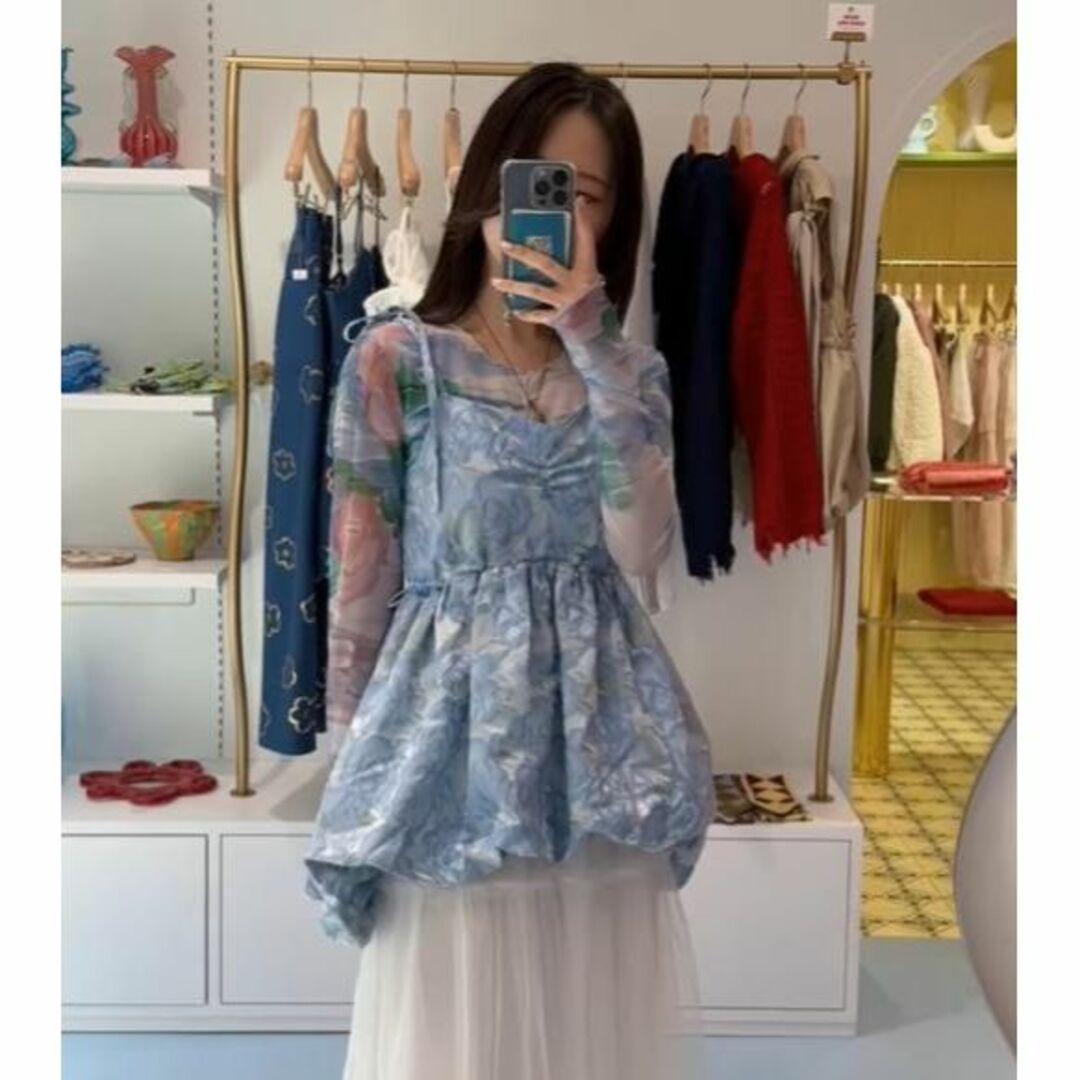 ⑪月店舗限定 POPPY あさぎーにょ バルーンキャミチュニック ブルー