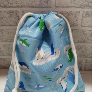 ペンギン柄　コップ袋(外出用品)