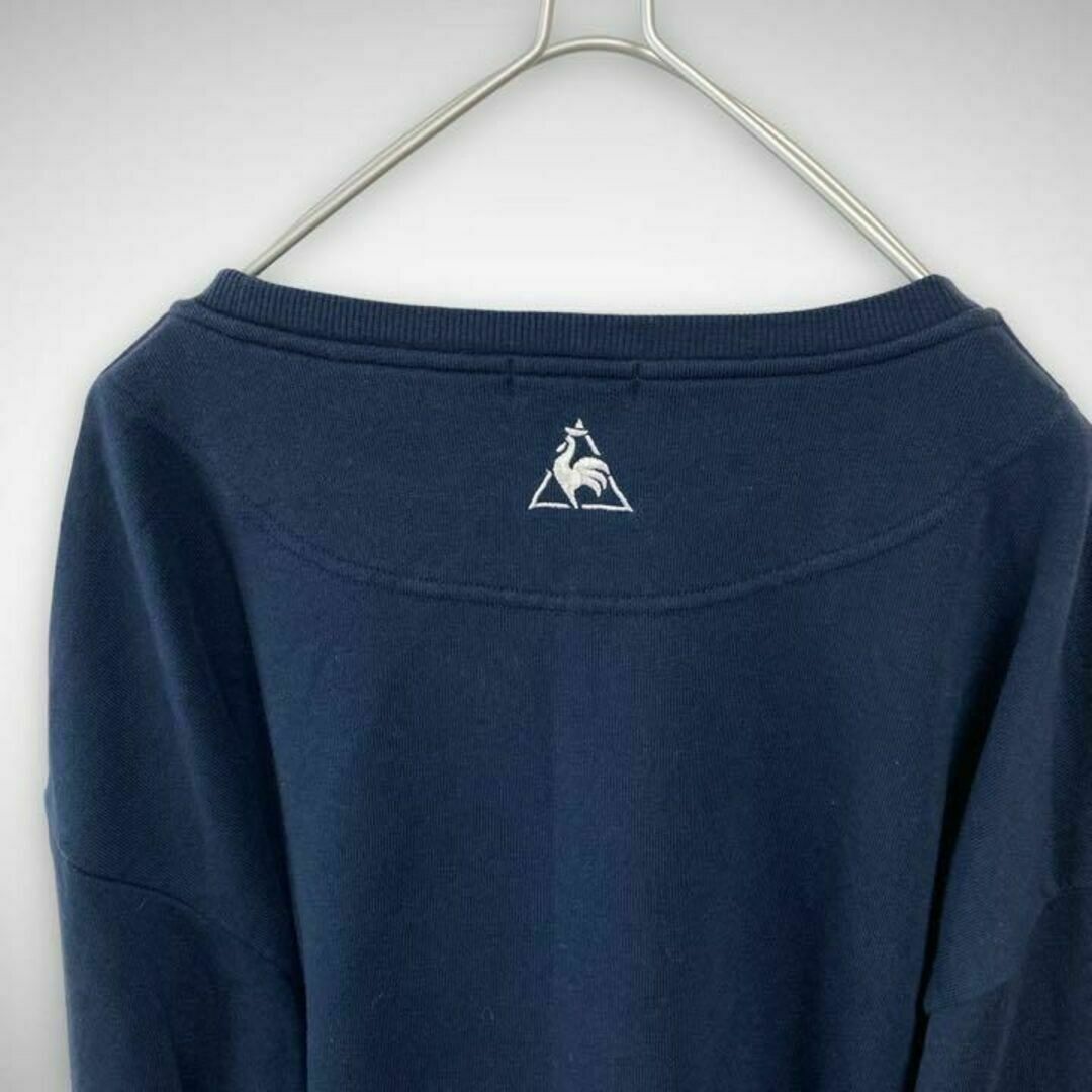 le coq sportif(ルコックスポルティフ)の★スウェット トレーナー ルコック 刺繍ロゴ 薄手 ネイビー 古着★ メンズのトップス(スウェット)の商品写真