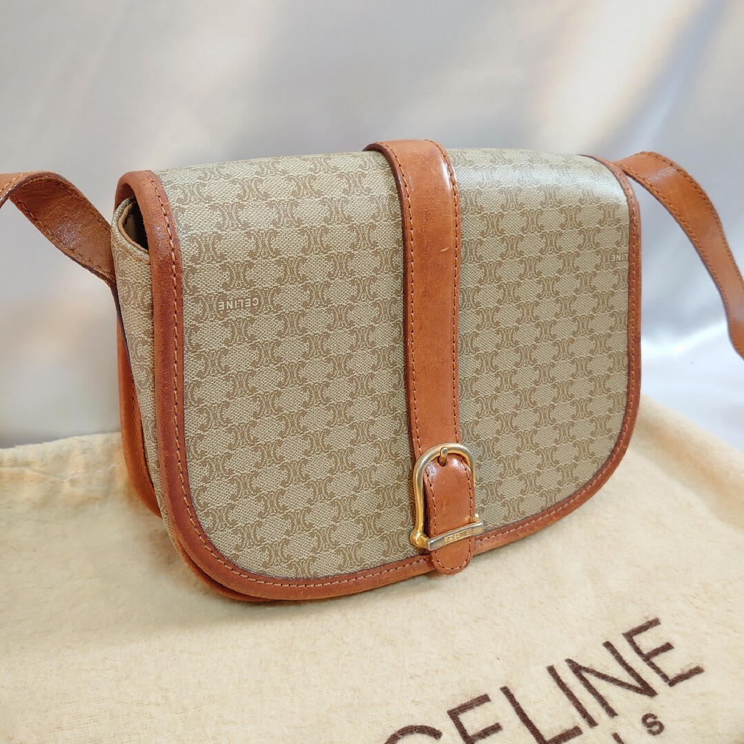 CELINE マカダム柄 ショルダーバッグ