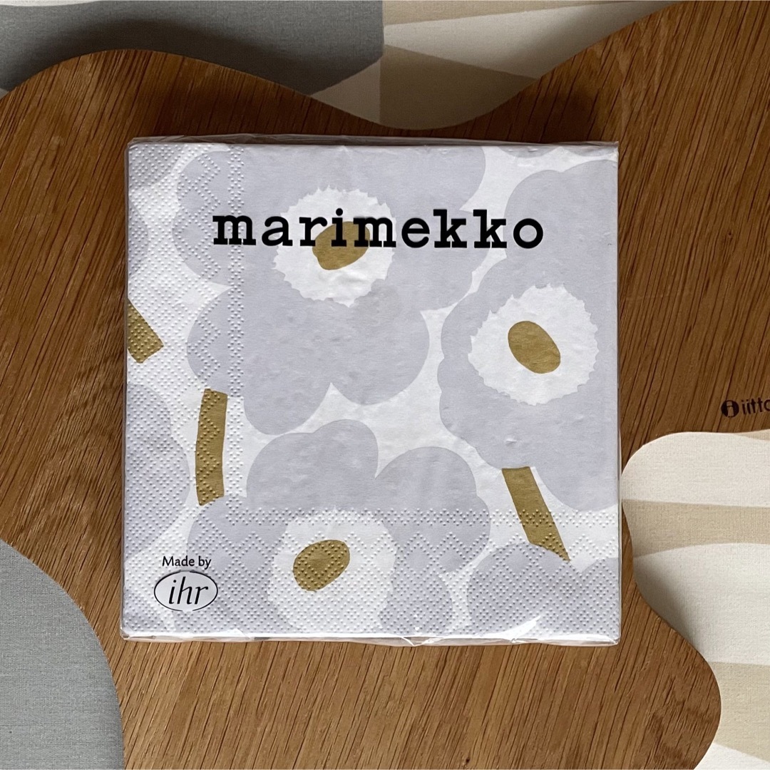 marimekko(マリメッコ)の新品 2点セット marimekko Unikko ウニッコ ペーパーナプキン インテリア/住まい/日用品のキッチン/食器(テーブル用品)の商品写真