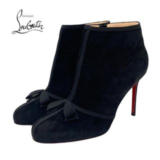 クリスチャンルブタン(Christian Louboutin)の未使用 クリスチャンルブタン Christian Louboutin ARNOEUD ブーツ ショートブーツ 靴 シューズ リボン スエード ブラック 黒(ブーツ)