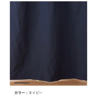 ムジルシリョウヒン(MUJI (無印良品))の無印良品　ノンプリーツカーテン中古品　ネイビー2枚(カーテン)