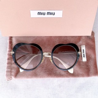 ミュウミュウ(miumiu)のmiumiu ミュウミュウ　ハート　サングラス　メガネ　アイウェア　眼鏡　美品(サングラス/メガネ)