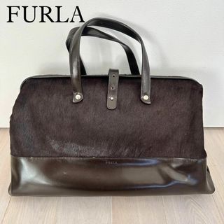 フルラ(Furla)のFURLA ハラコ ドクターバッグ(ボストンバッグ)