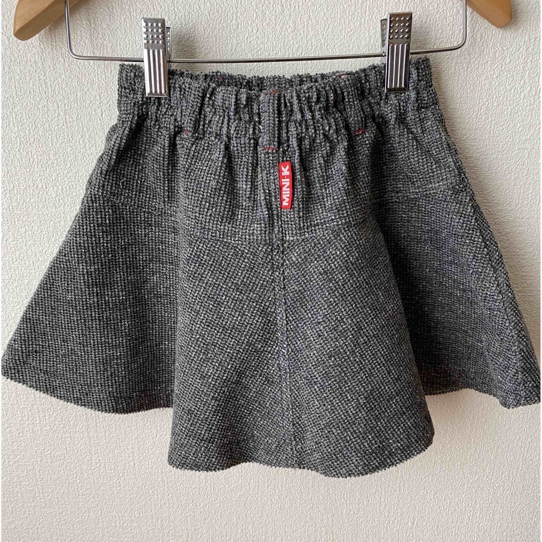 MINI-K(ミニケー)のMINI-K  ツイード調キッズフレアースカート　110  グレー キッズ/ベビー/マタニティのキッズ服女の子用(90cm~)(スカート)の商品写真