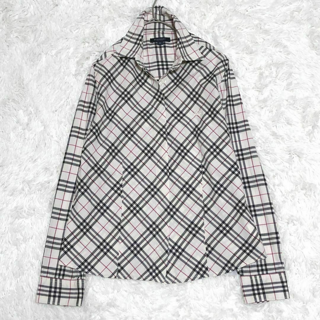 BURBERRY(バーバリー)の39X春秋 BURBERRY 長袖シャツ ノバチェック 刺繍ロゴレディース古着 レディースのトップス(シャツ/ブラウス(長袖/七分))の商品写真