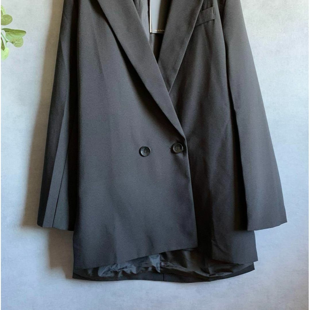 新品未使用】Karxige 黒ジャケット 丈長め 薄い肩パッド入 春秋 新品未使用】Karxige 黒ジャケット 丈長め 薄い肩パッド入 春秋