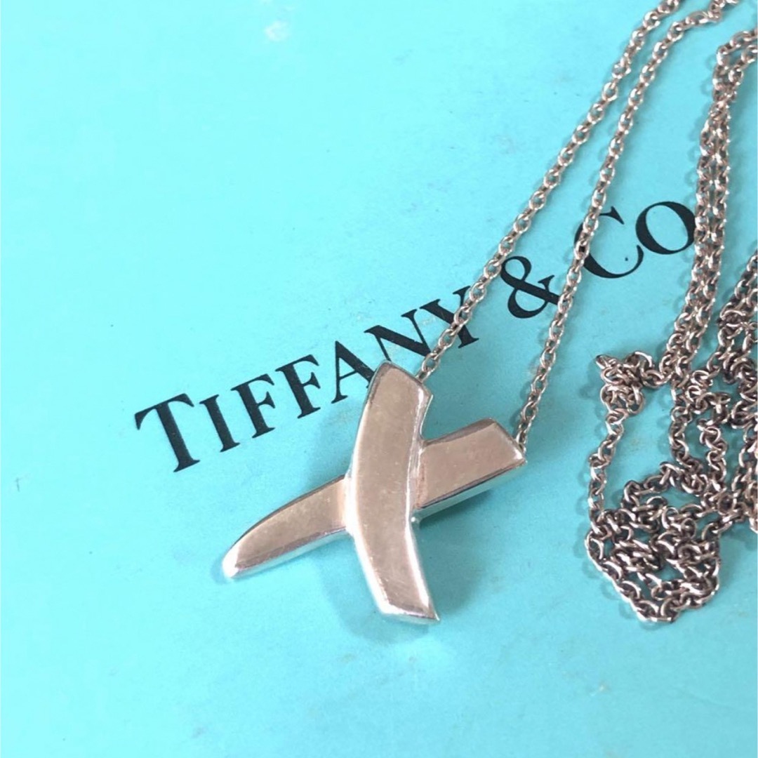 美品　TiffanyティファニーXキスネックレス　SV925