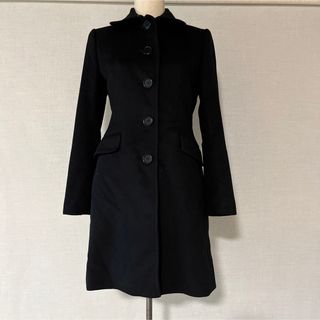 現行 美品✨ポールスミス ステンカラー ロングコート カシミヤ混 バイカラー