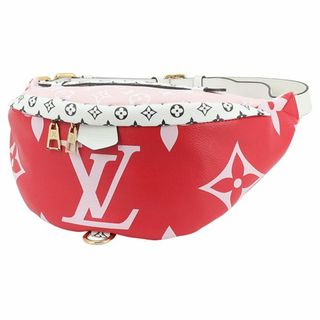 ルイヴィトン(LOUIS VUITTON)のルイヴィトン バムバッグ モノグラムジャイアント ルージュ レッド ピンク クロスボディバッグ ボディバッグ ハンドバッグ ショルダーバッグ 新品同様 美品 限定 n63070(ボディバッグ/ウエストポーチ)