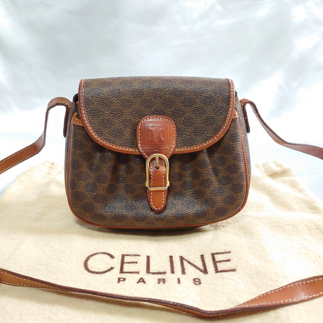 売上げNo.1 CELINE マカダム柄 コサッシュ ポーチ ミニショルダー