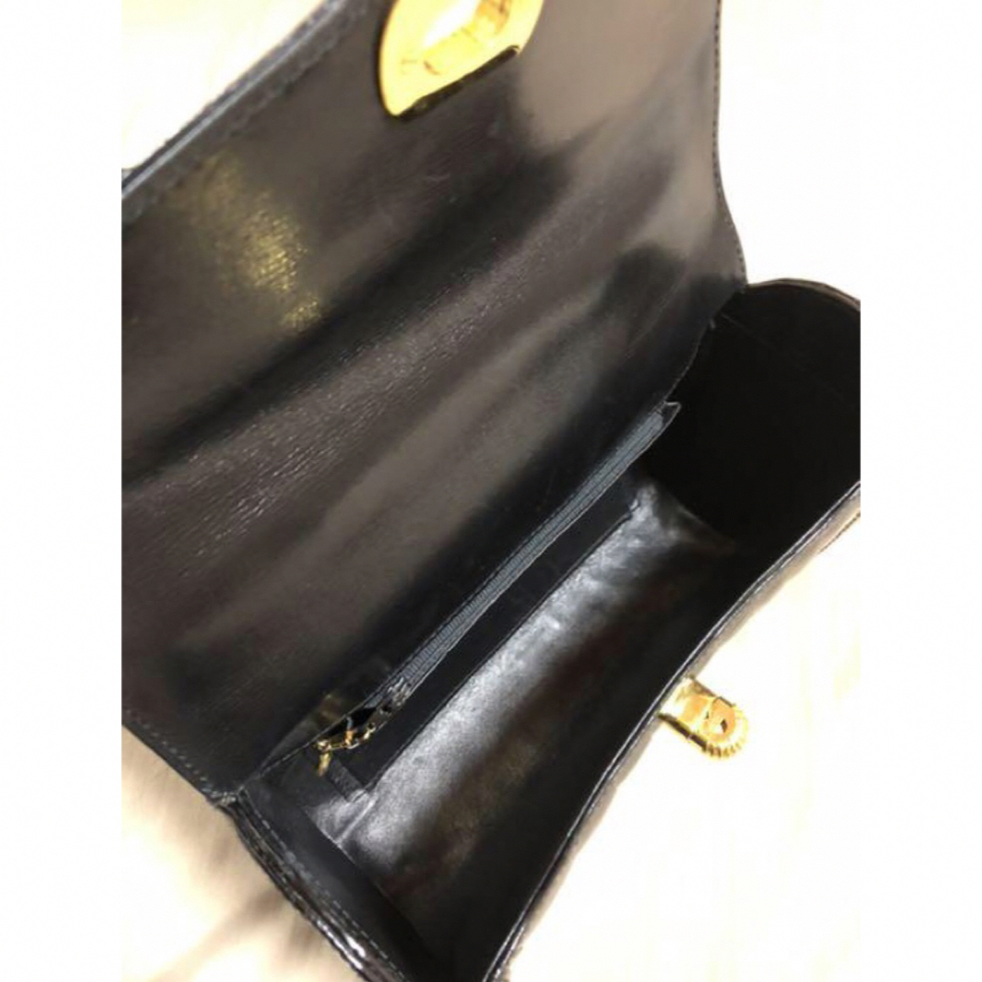 【極美品】 イタリア製 シャイニング クロコダイル ハンドバッグ