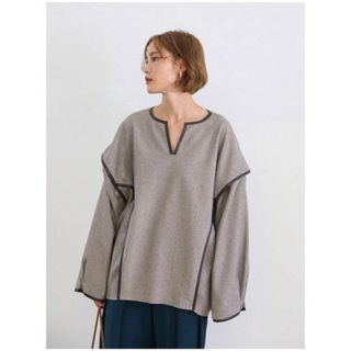 セレクトモカ(SELECT MOCA)の【美品】select moca パイピングオーバープルオーバー　セレクトモカ(ニット/セーター)