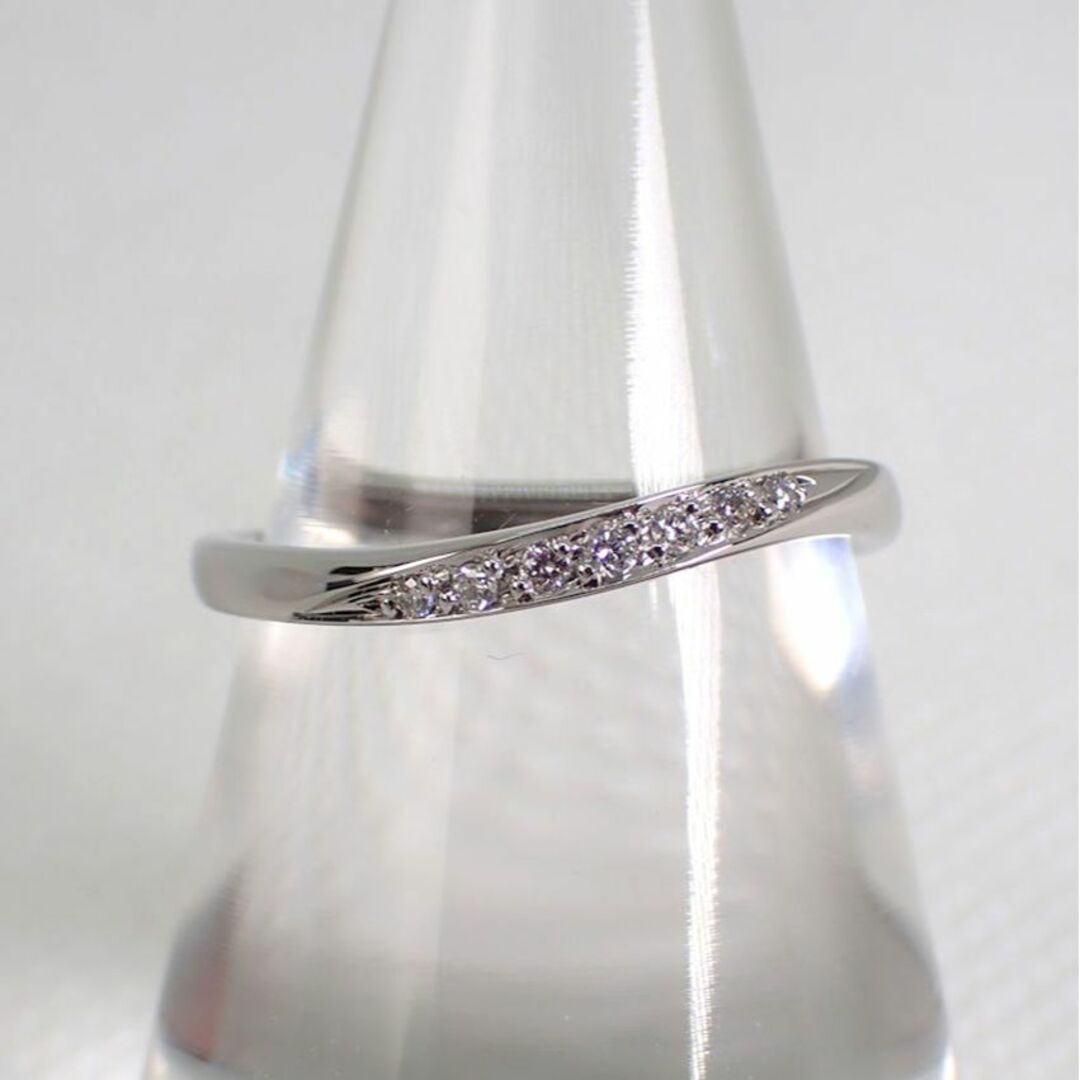 大人気の ダイヤモンド Pt950 4℃ カーブ 10.5号[g175-43］ リング リング(指輪)