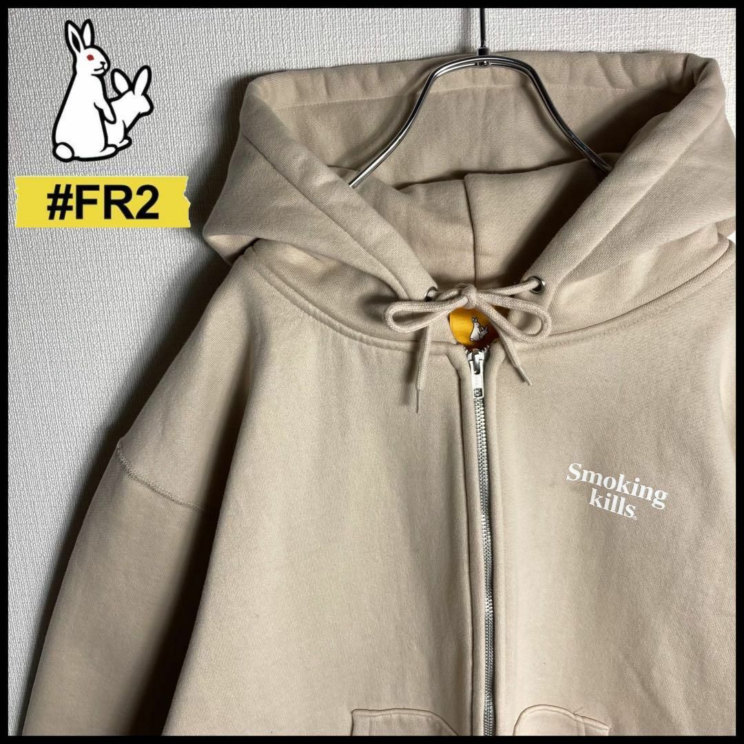 【美品】FR2　肉厚　フルジップパーカー　Smokingkills　人気Lサイズ