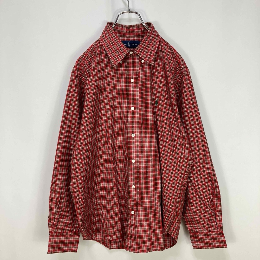 Ralph Lauren - ラルフローレン 90s ワンポイント刺繍ロゴ チェック ...