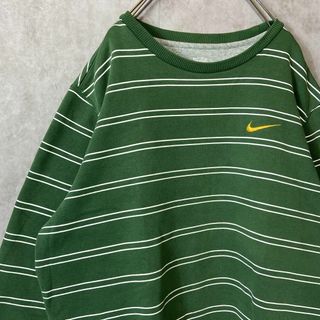 XXL ナイキ　NIKE★スウェット　トレーナー　刺繍ロゴ　カレッジ　緑