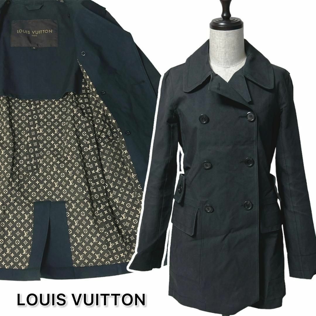 LOUIS VUITTON(ルイヴィトン)のLOUIS VUITTON モノグラム ゴム引きトレンチコートサイズ34 レディースのジャケット/アウター(トレンチコート)の商品写真