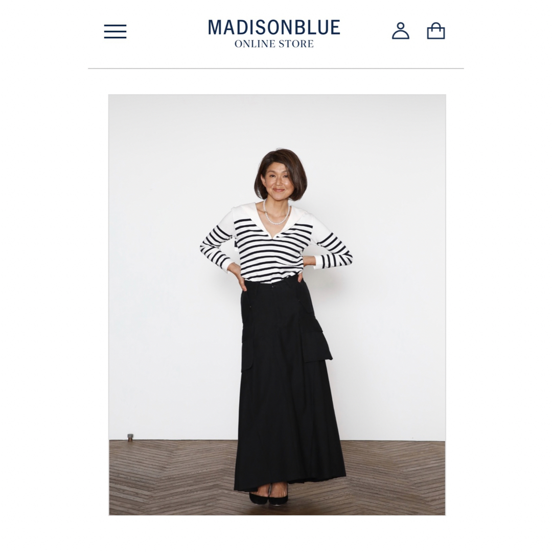 MADISONBLUE(マディソンブルー)のmadisonblue マディソンブルー　ボーダー レディースのトップス(カットソー(長袖/七分))の商品写真