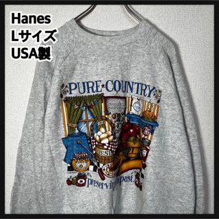 ヘインズ(Hanes)の【ヘインズ】アメリカ製　スウェット　90s フルーツ　食品　ビンテージ裏起毛26(スウェット)